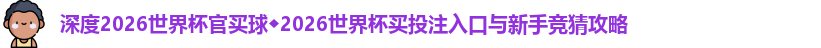 2026世界杯官买球